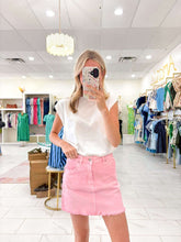 Load image into Gallery viewer, Rewind The Time Pink Hem Skirt