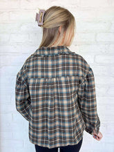 Load image into Gallery viewer, Plaid Statement Brown Top