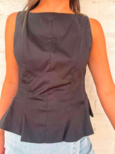 Load image into Gallery viewer, THML Peplum Pose Black Top