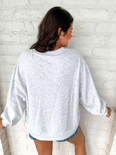 Load image into Gallery viewer, Queen Of Sparkles Grey Rainbow Flower Turkey Sweatshirt