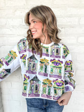 Load image into Gallery viewer, Queen Of Sparkles White Multi Nola Porches Sweatshirt