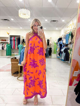 Load image into Gallery viewer, Tropical Moves Orange Dress