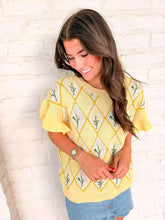 Load image into Gallery viewer, Flora Meadows Yellow Top