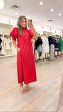 Load image into Gallery viewer, Stay Awhile Red Dress