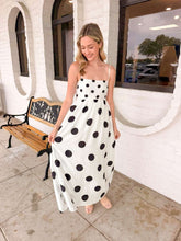 Load image into Gallery viewer, The Empire Black Polka Dot Dress