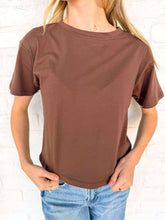 Load image into Gallery viewer, Fill My Cup Cropped Brown Tee