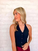 Load image into Gallery viewer, A Chic Halter Black Top