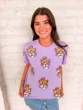 Load image into Gallery viewer, Jordan Amanda Purple Tiger Head Top