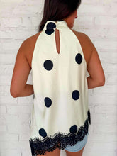 Load image into Gallery viewer, Look At Me Cream Polka Dot Top