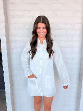 Load image into Gallery viewer, Holding On Eyelet Lace White Dress