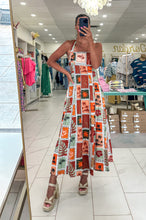 Load image into Gallery viewer, Palm Tree Degree Weather Orange Dress