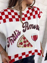Load image into Gallery viewer, Queen Of Sparkles White &amp; Red Checkered ‘That’s Amore’ Too