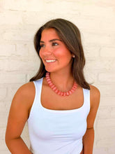 Load image into Gallery viewer, Chunky Rose Beaded Swirl Necklace