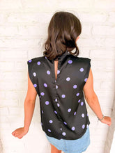 Load image into Gallery viewer, Leave Me There Black Polka Dot Top