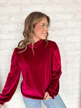 Load image into Gallery viewer, Velveteen Lux Burgundy Top