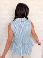 Load image into Gallery viewer, Over The Hill Blue Stripe Top