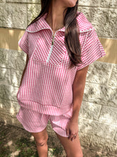 Load image into Gallery viewer, Relay The Message Pink Gingham Set