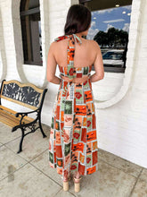 Load image into Gallery viewer, Palm Tree Degree Weather Orange Dress