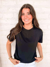 Load image into Gallery viewer, Fill My Cup Cropped Black Tee