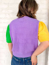 Load image into Gallery viewer, Queen of the Mardi Gras Luxe Soft Cardigan Top