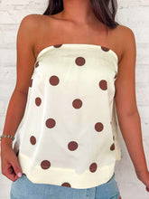 Load image into Gallery viewer, Try Again Ecru Polka Dot Top