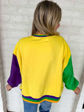 Load image into Gallery viewer, Mardi Gras Bead Color Block Sweatshirt
