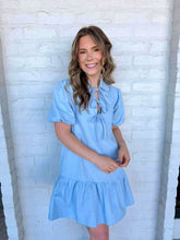 Load image into Gallery viewer, Classy Viewings Blue Twill Dress