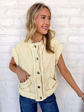 Load image into Gallery viewer, Still The Same Lemon Cardigan Vest