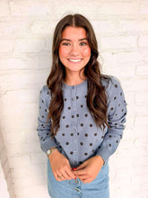 Load image into Gallery viewer, Poker Face Blue Sweater