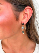Load image into Gallery viewer, Football Gameday Hoop Earrings