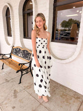 Load image into Gallery viewer, The Empire Black Polka Dot Dress