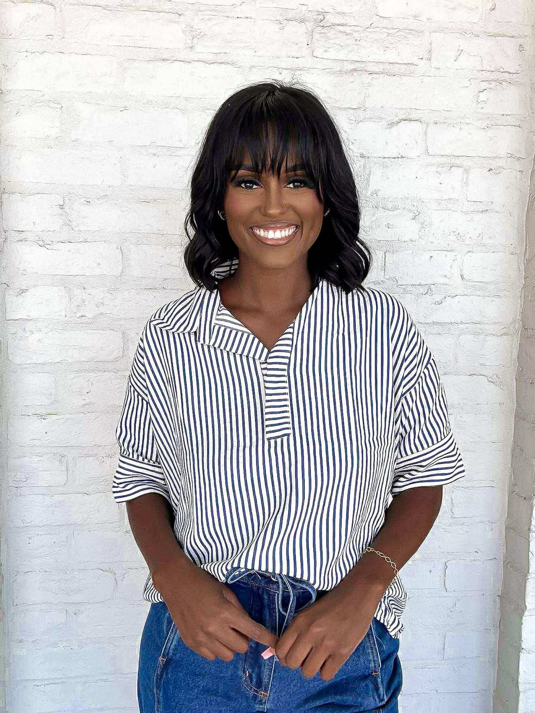 Change Your Mind Navy Top
