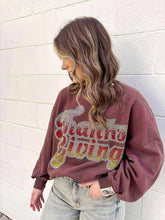 Load image into Gallery viewer, Queen Of Sparkles Brown Rhinestone 'Thanksgiving' Sweatshirt