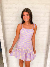 Load image into Gallery viewer, Temporary Stop Purple Polka Dot Dress