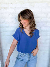 Load image into Gallery viewer, Simple Joy Dark Blue Top