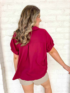 Daily Reminder Burgundy Top