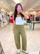 Load image into Gallery viewer, Say My Name Olive Polka Dot Pants