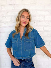 Load image into Gallery viewer, Deeply Cute Denim Top