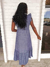 Load image into Gallery viewer, Cali Dreams Denim Midi Dress