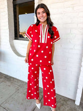 Load image into Gallery viewer, Polka Dot Fever Red Pant Set