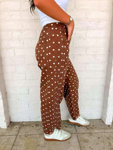 Load image into Gallery viewer, Say My Name Brown Polka Dot Pants