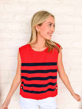 Load image into Gallery viewer, Safe Travels Navy/Red Top