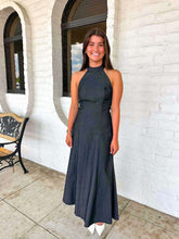 Load image into Gallery viewer, Chasing You Denim Halter Dress
