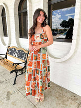 Load image into Gallery viewer, Palm Tree Degree Weather Orange Dress