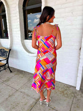 Load image into Gallery viewer, THML Abstract Care Satin Pink Dress