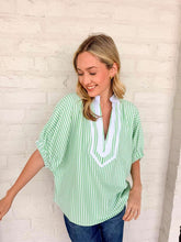 Load image into Gallery viewer, Fair Enough Green Stripe Top