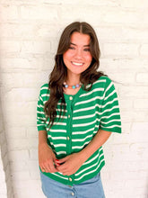 Load image into Gallery viewer, Dressed In Stripes Green Top