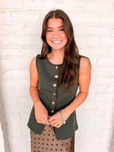 Load image into Gallery viewer, Out Of The Woods Dark Olive Top