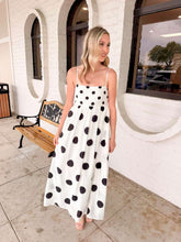 Load image into Gallery viewer, The Empire Black Polka Dot Dress