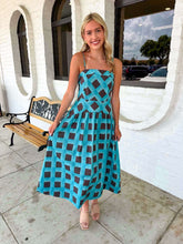 Load image into Gallery viewer, Like Old Times Blue Polka Dot Dress